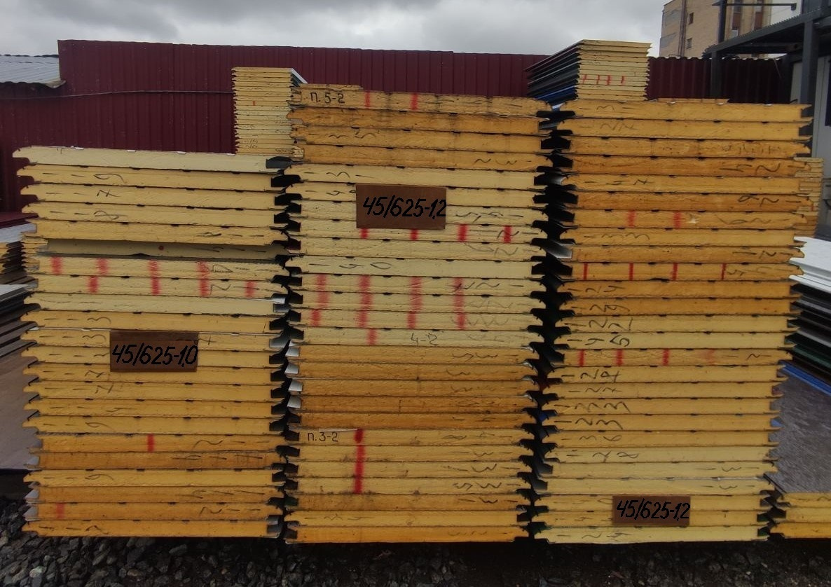 Сэндвич панели от 1,0 до 1,99 м (40мм/45мм) остатки, обрезки - 1